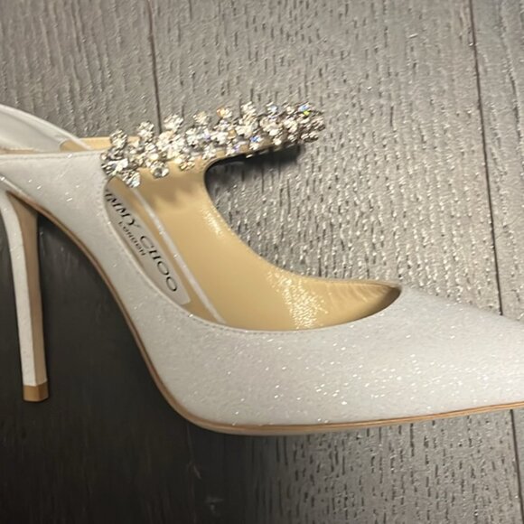Jimmy Choo Bing 100mm glitter mules - Picture 3 of 5